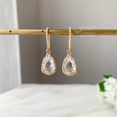 Classic Teardrop Earring, Bridal CZ Teardrop Earrings, Bridesmaids Jewelry Gift